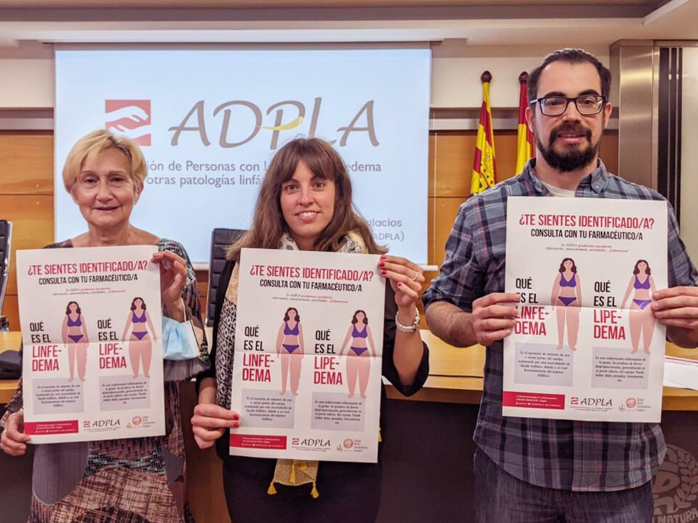 Campaña de ADPLA y Farmacéuticos de Zaragoza contra el infradiagnóstico del linfedema y el lipedema